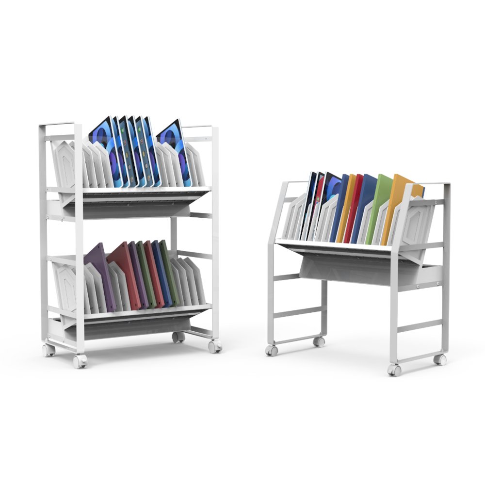 32-Tablet / Chromebook Open Charging Cart - White