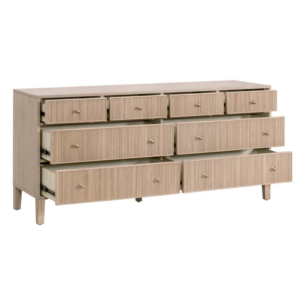 Brown Dresser for Bedroom – Wooden Chest of Drawers with 8 Drawers