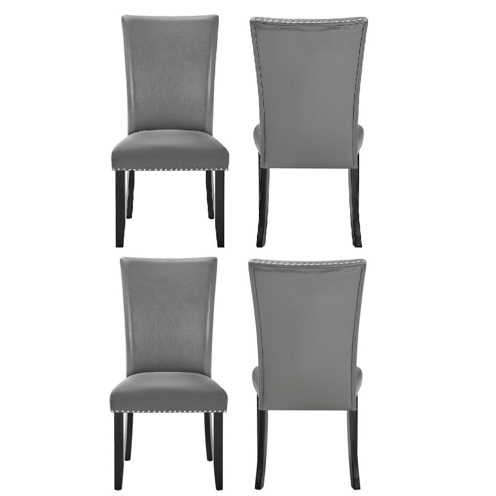 Lyra Wood Dining Chair in Gray (Set of 4)