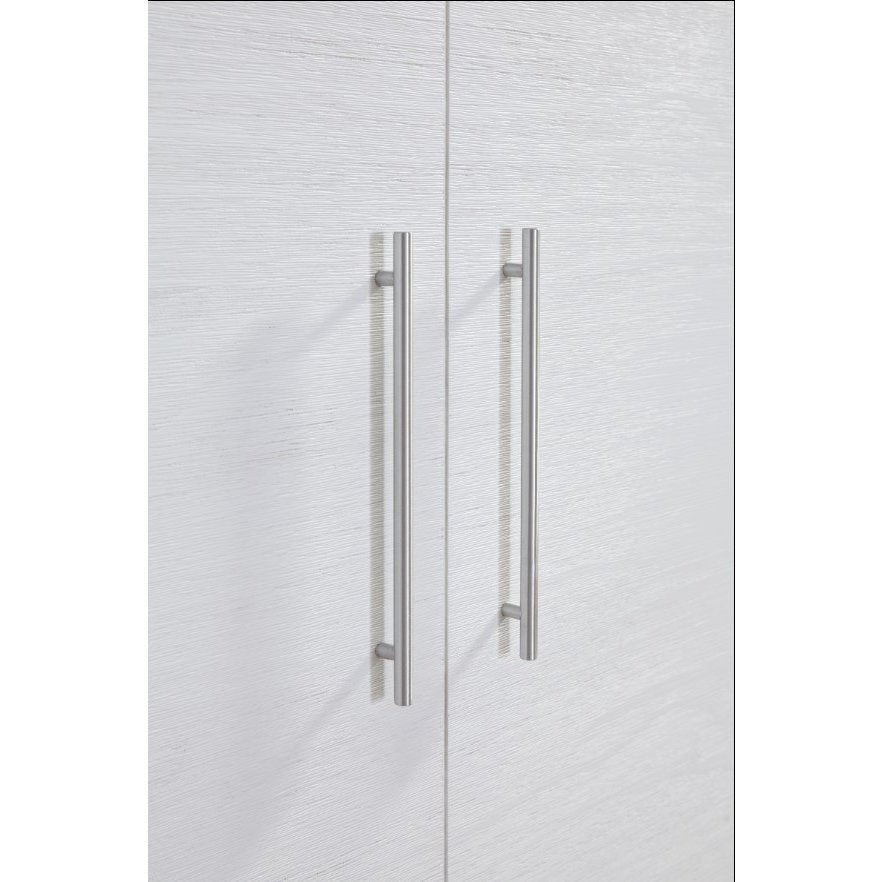 Madrid Queen Cabinet Bed White Finish Free Standing Compact Design Useable Top Surface