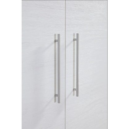 Madrid Queen Cabinet Bed White Finish Free Standing Compact Design Useable Top Surface