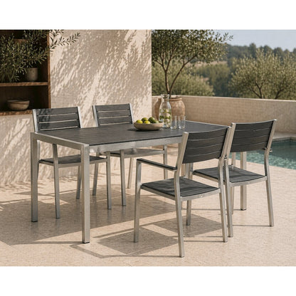 Aluminum Outdoor Dining Table with Sturdy Frame and Elegant Design