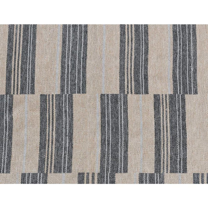Boulder 5x8 Indoor Outdoor Handwoven Stripe Charcoal Area Rug by Kosas Home