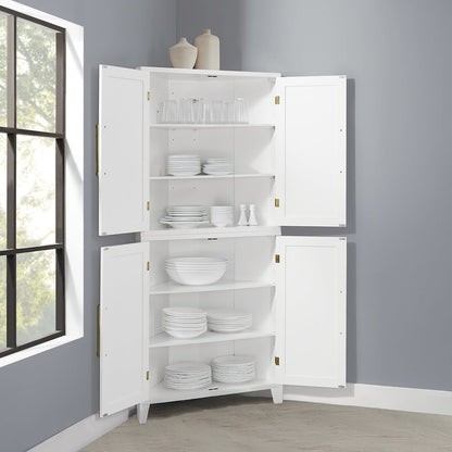 Roarke Corner Kitchen Storage Pantry Cabinet