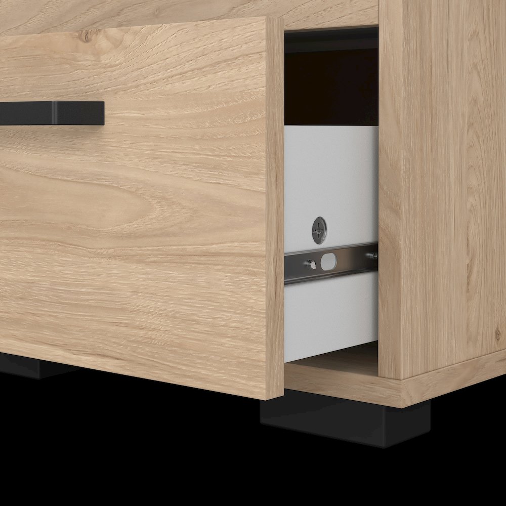 Sofia 2 Drawer Nightstand - Set of 2, Jackson Hickory