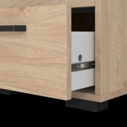 Sofia 2 Drawer Nightstand - Set of 2, Jackson Hickory