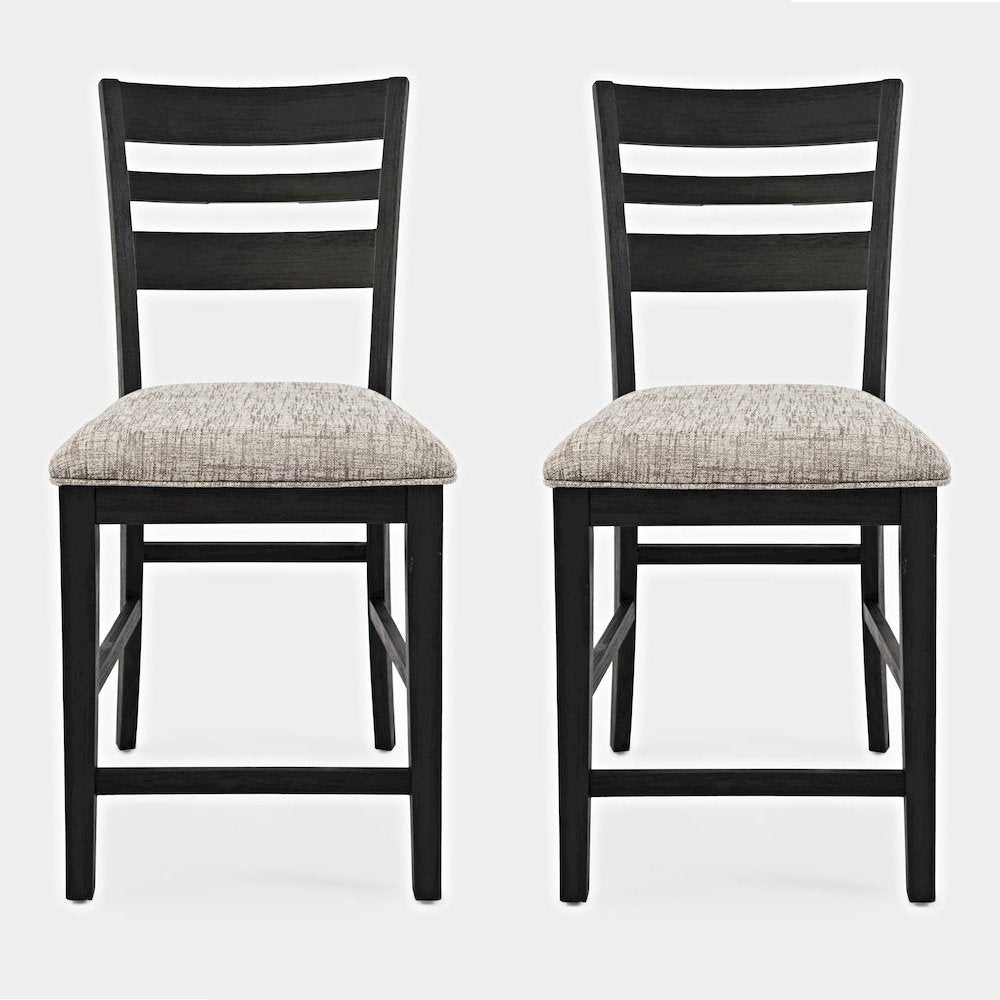 Altamonte Contemporary Ladderback Upholstered Counter Stool (Set of 2)