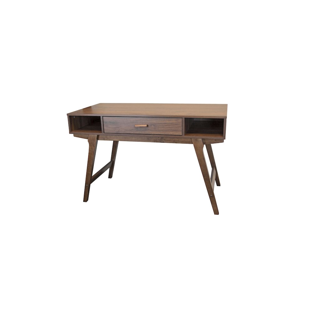 Mid Century Desk with One Drawer and Sturdy Legs