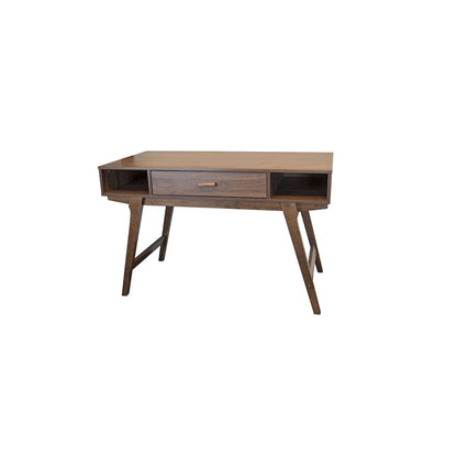 Mid Century Desk with One Drawer and Sturdy Legs
