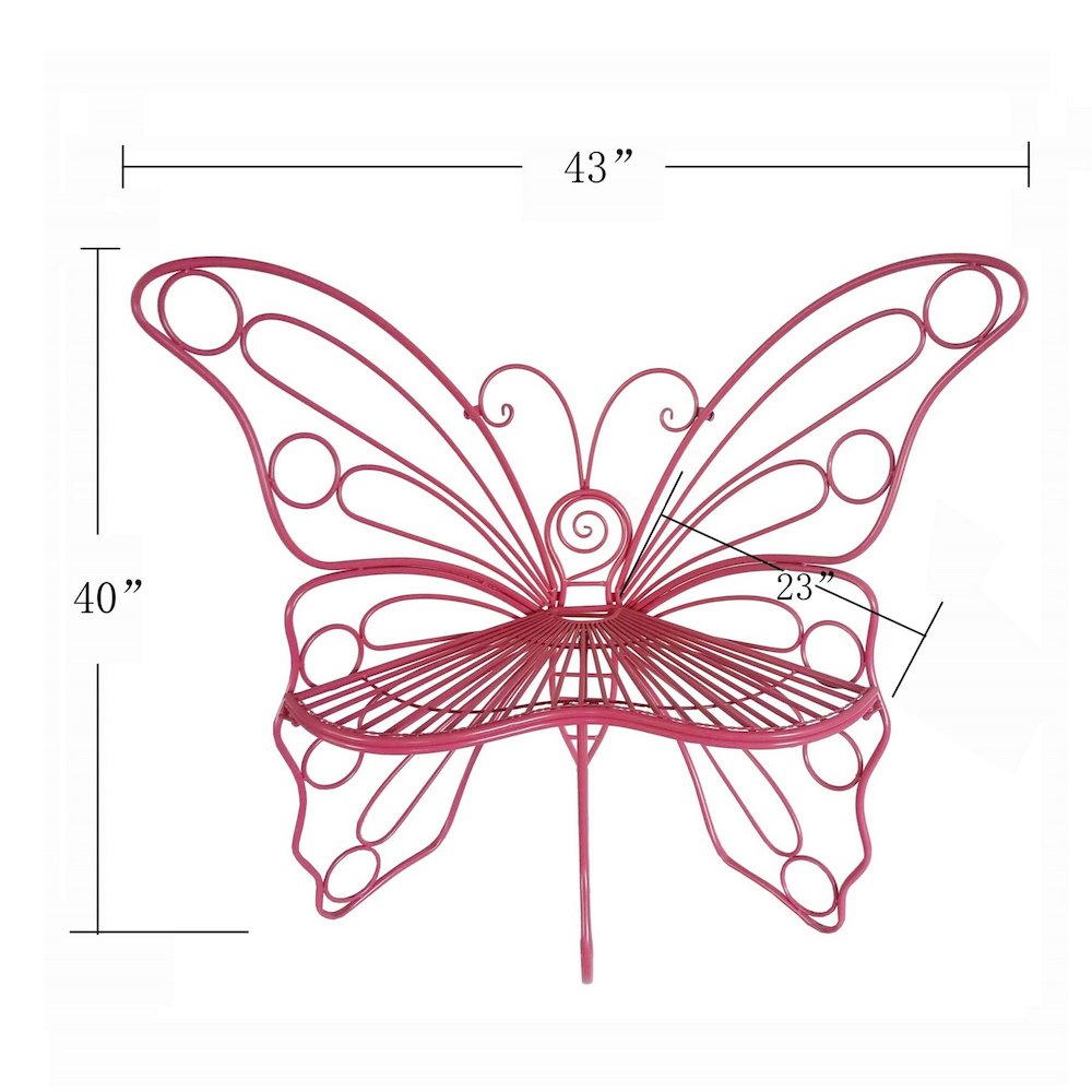 Pink Metal Butterfly Chair: Charming Outdoor Elegance