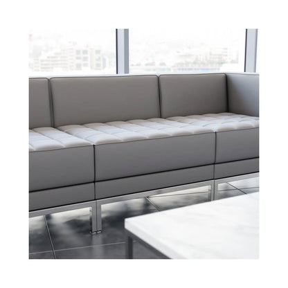 Hercules Imagination Series Contemporary Gray Leathersoft Middle Chair