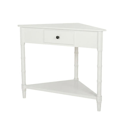 Corner Table with Storage Drawer for Living Room, Modern Design