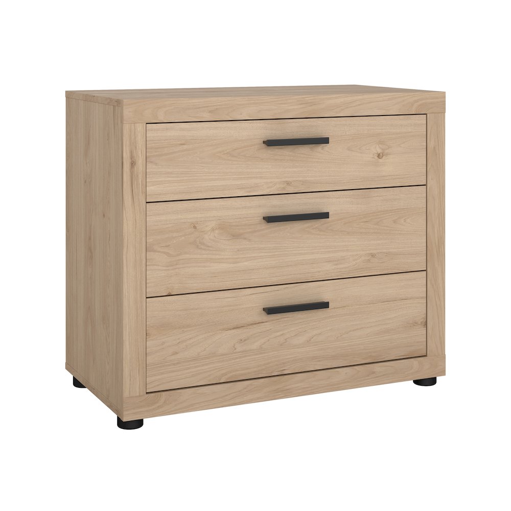 Mira 3 Drawer Chest, Jackson Hickory