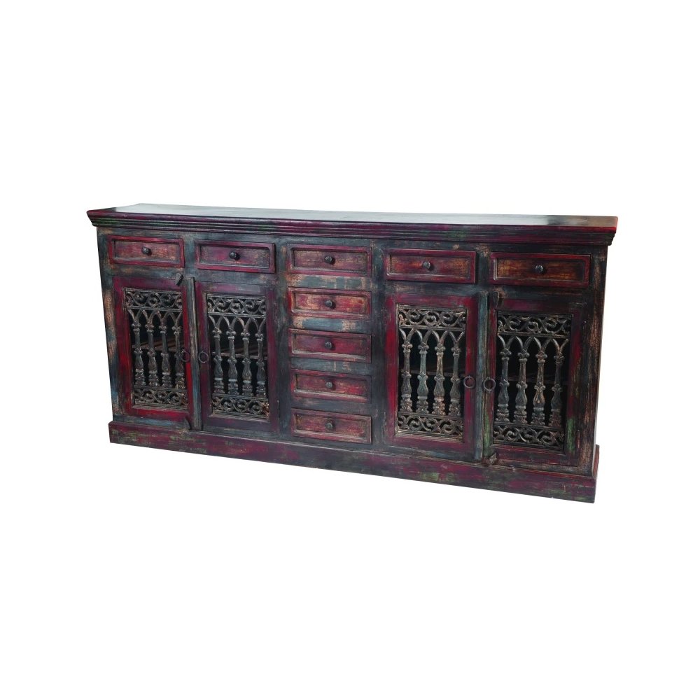 Arvada 4-Door, 9-Drawer Buffet in Brown