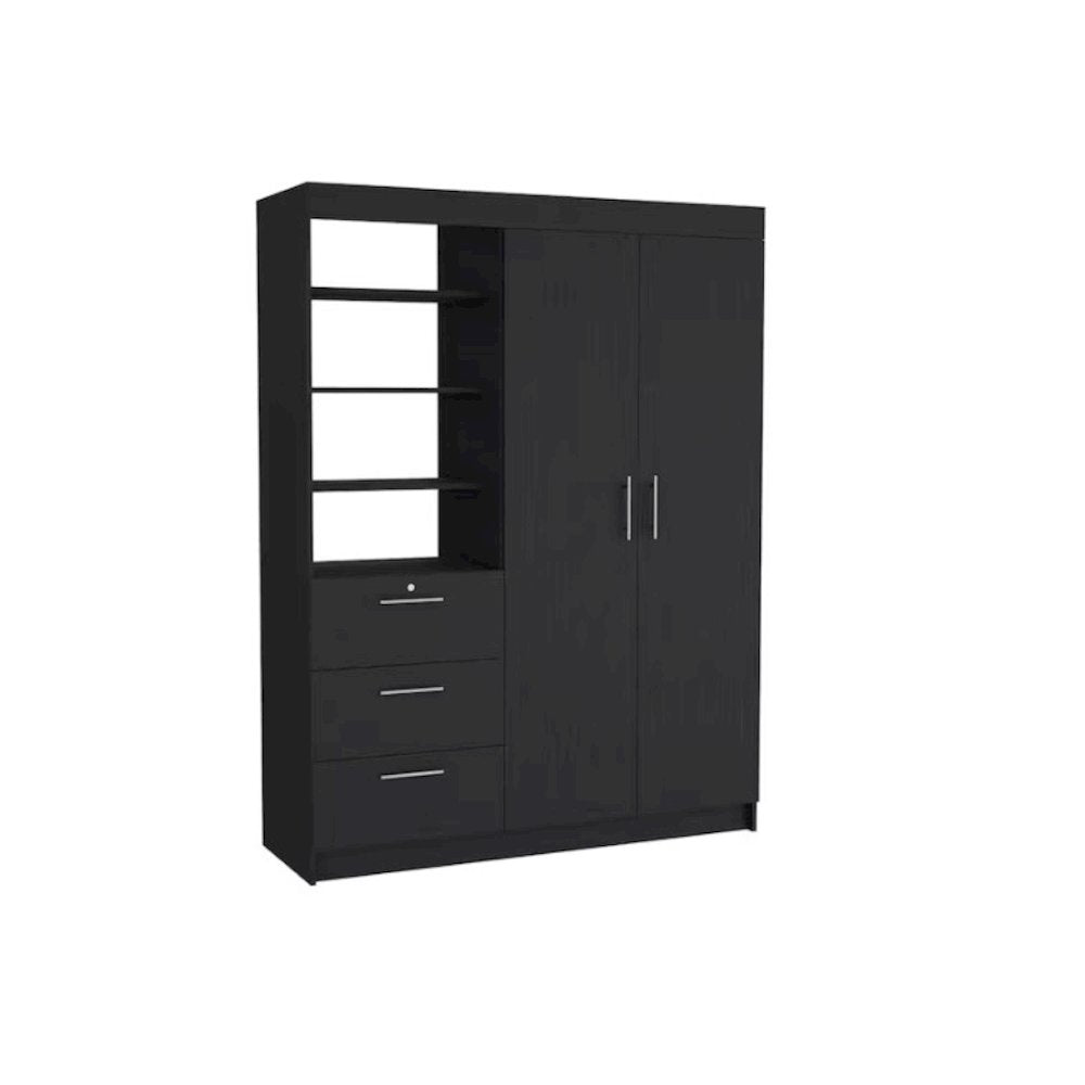 Kenya Armoire Black MDF