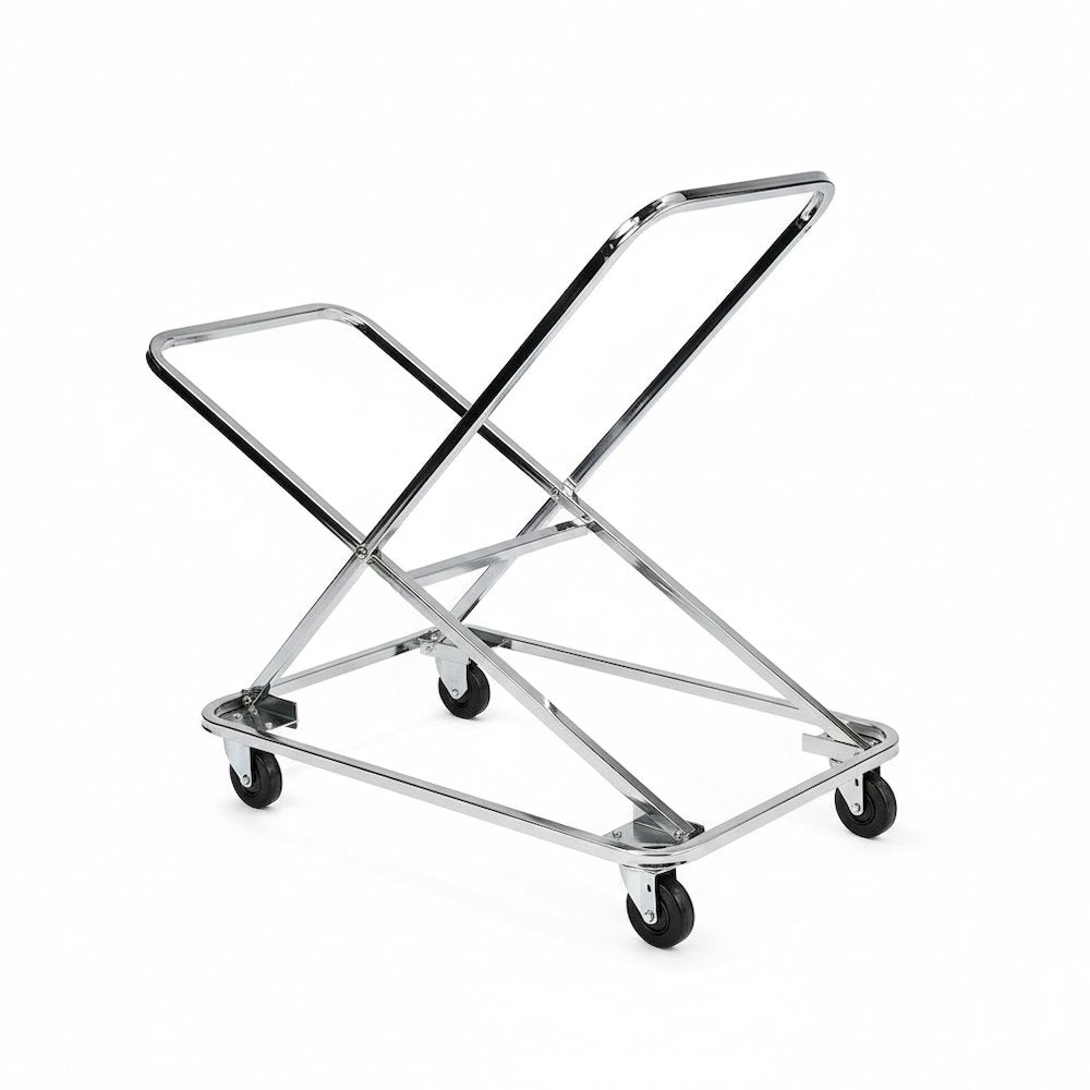 Dolly for 8200 Series Melody Chairs – Heavy-Duty Steel Chair Dolly with Chrome Frame, Hard Rubber Casters, Holds Up to 18 Chairs, 332 lbs Capacity