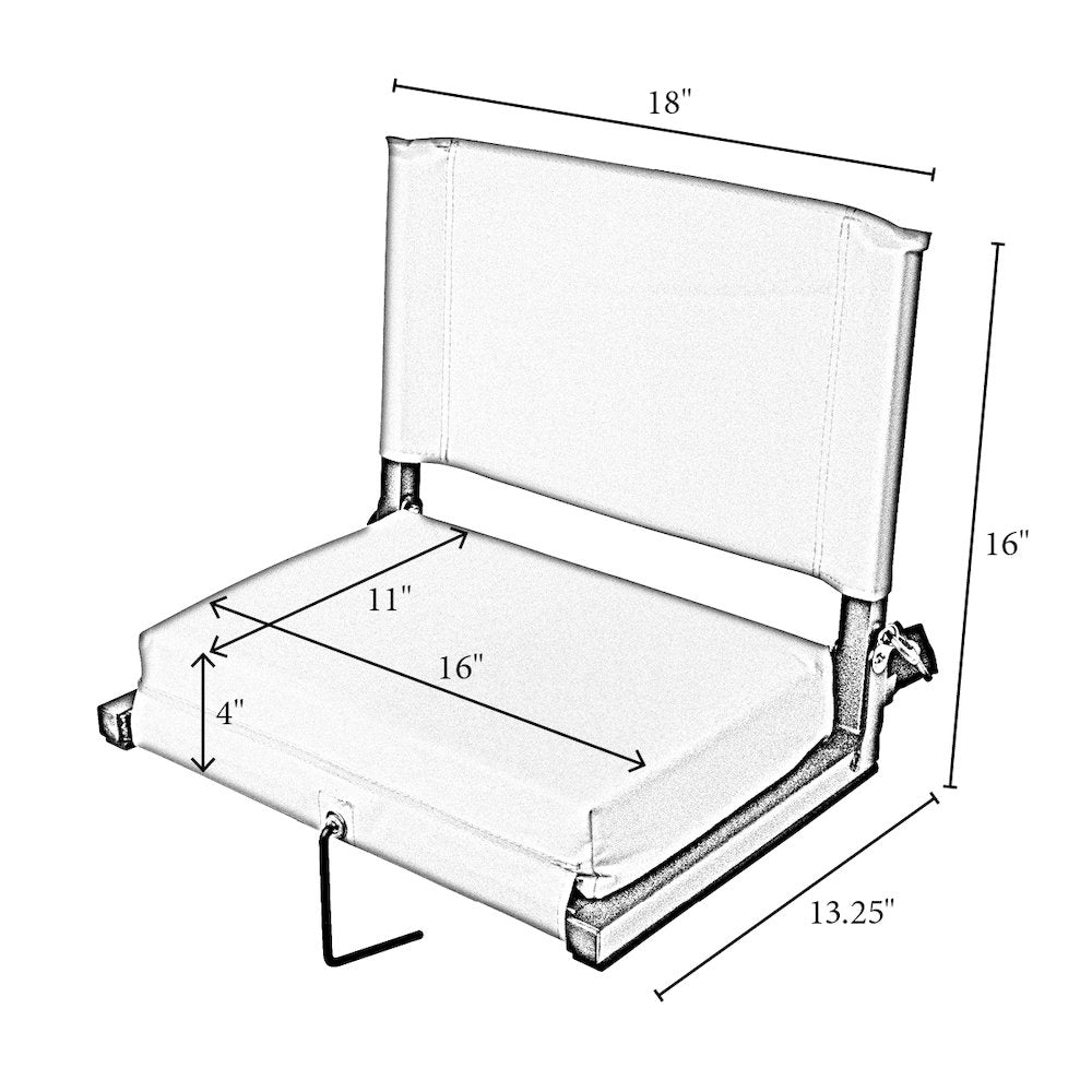 Stadium Chairs for Bleachers with Back Support