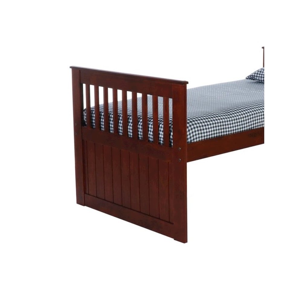 Donco Kids Twin Mission Rake Bed in Merlot