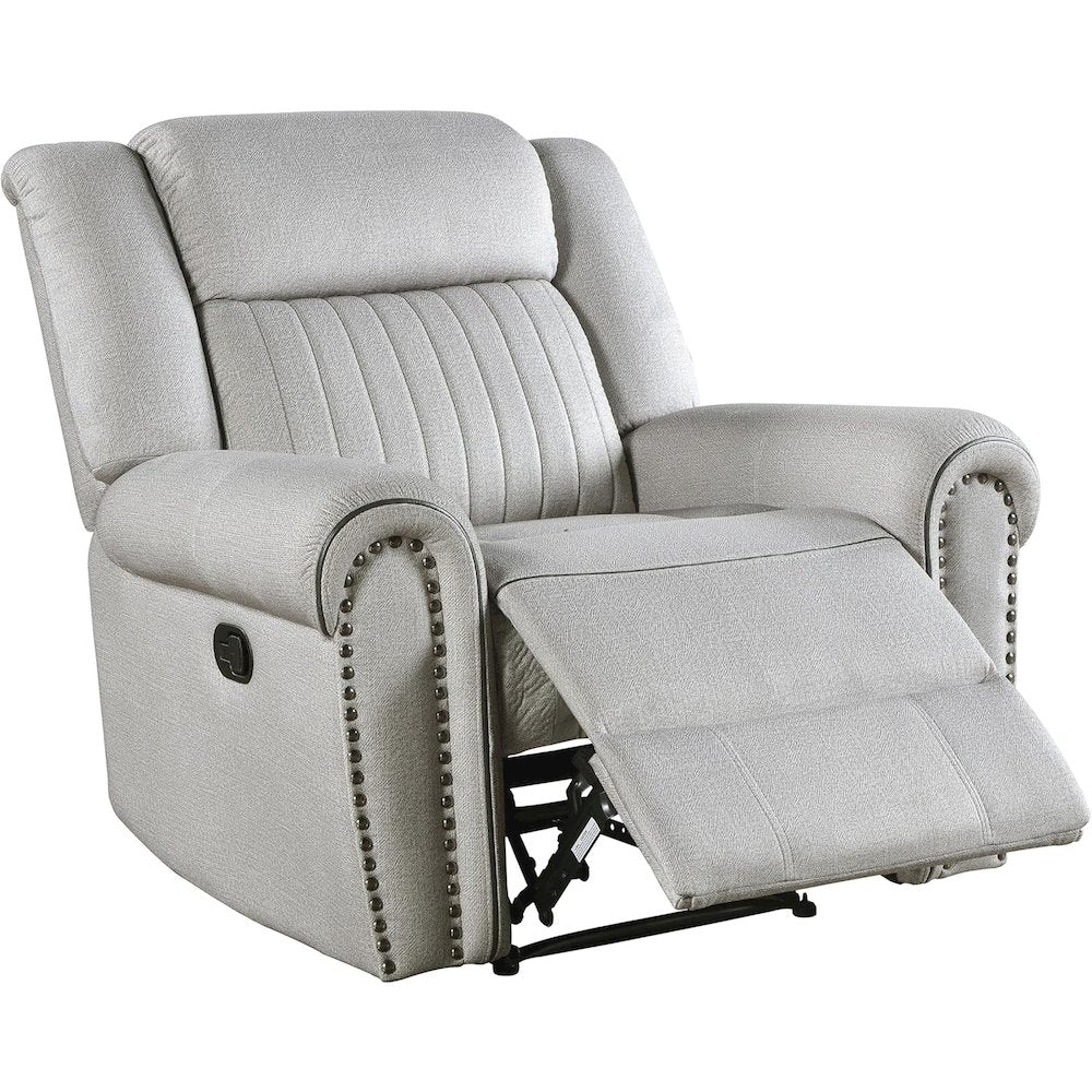 Lexicon Brennen Microfiber Reclining Chair in Mist