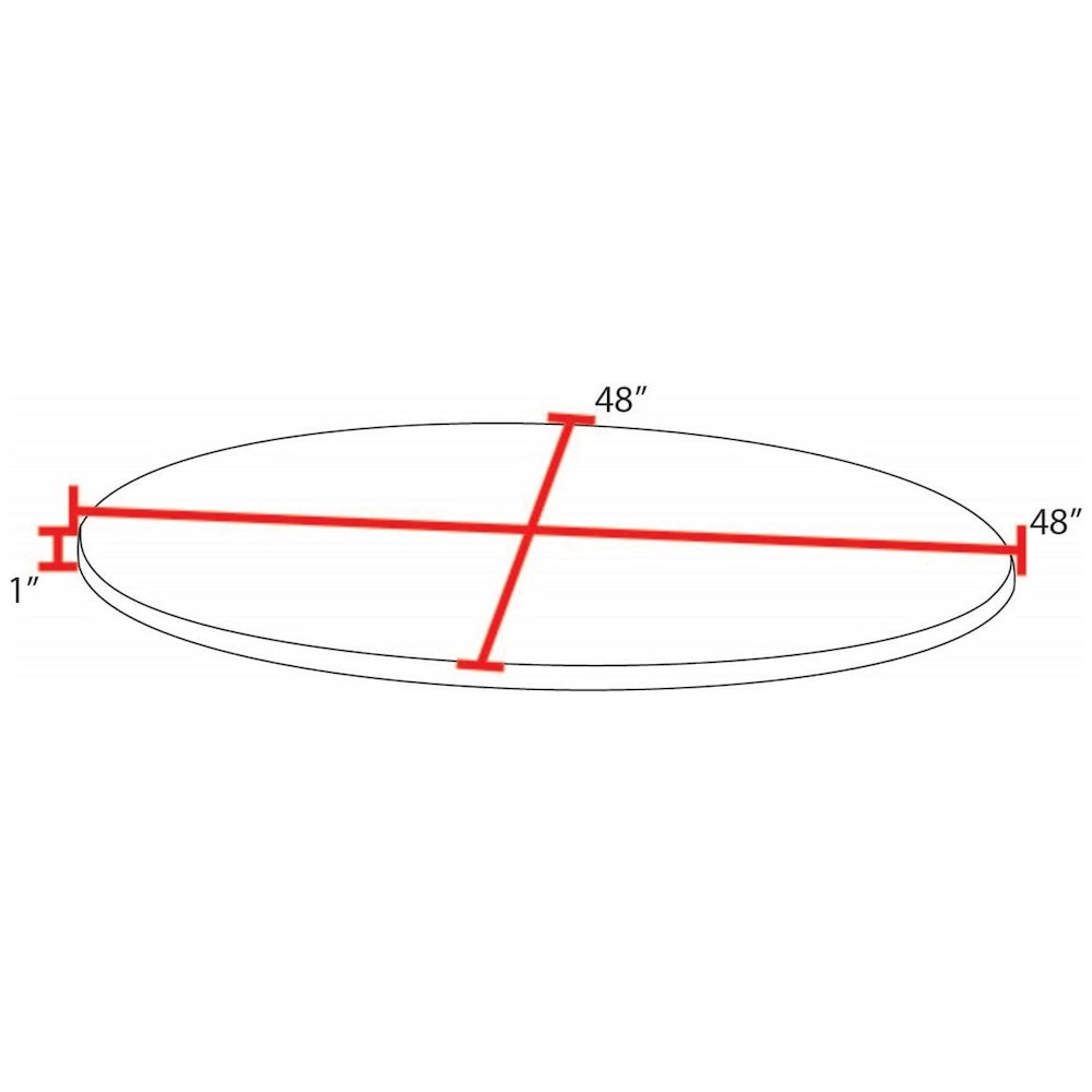 48" Round Laminate Table Top- Cherry/ Maple