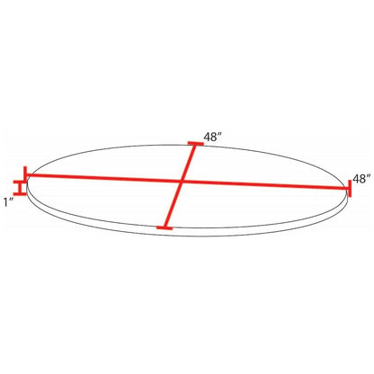 48" Round Laminate Table Top- Cherry/ Maple