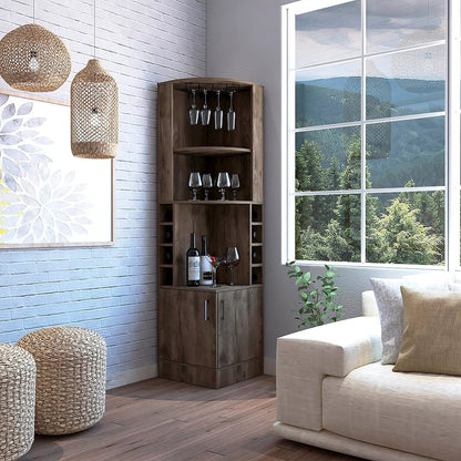 Syrah Bar Cabinet Dark Brown MDF