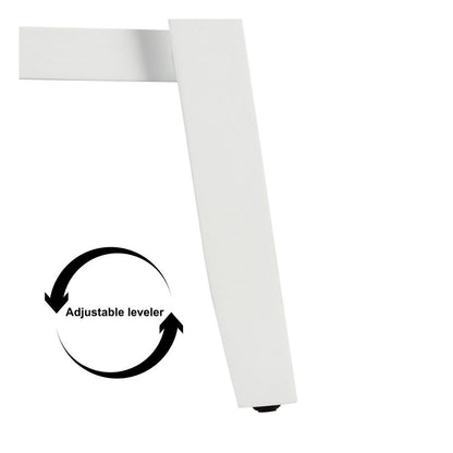 24in Brookline Swivel Barstool Pure White