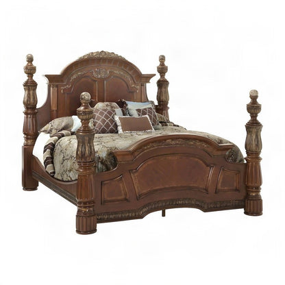 Starlight Canyon Home Canopy Bed Frame with Solid Wood