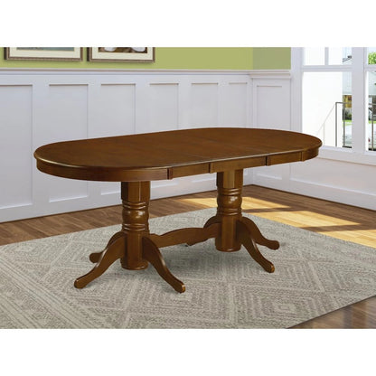 Vancouver  Oval  Double  Pedestal  dining  room  Table  with  17"  Butterfly  Leaf  in  Espresso  Finish