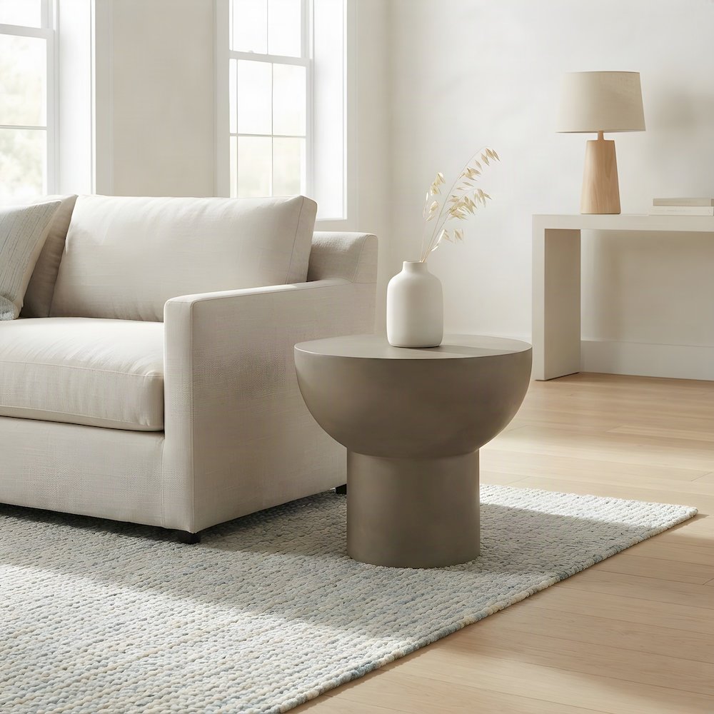 Fate - Modern Grey Concrete End Table