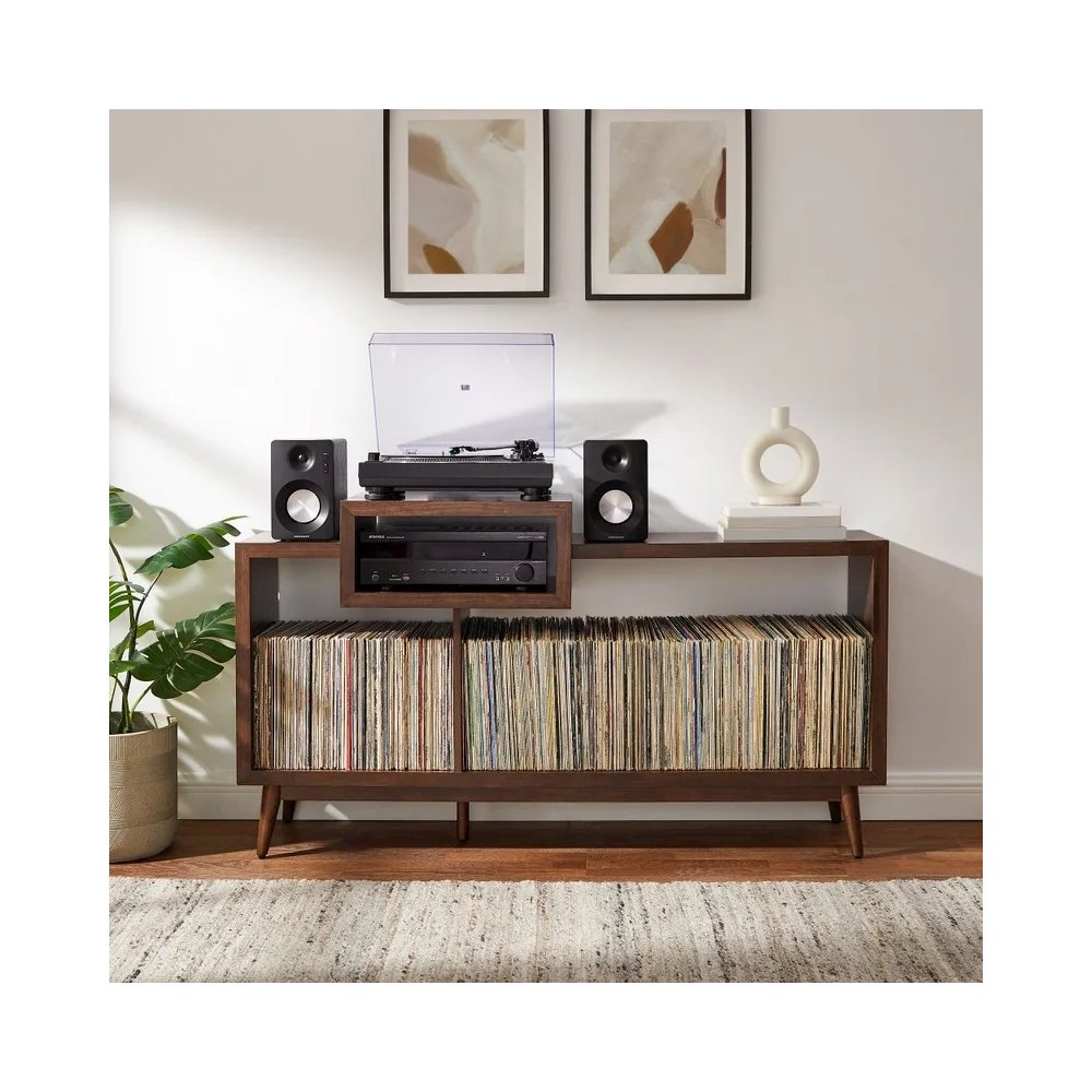 Nashville Large Record Player Stand With Vinyl Storage
