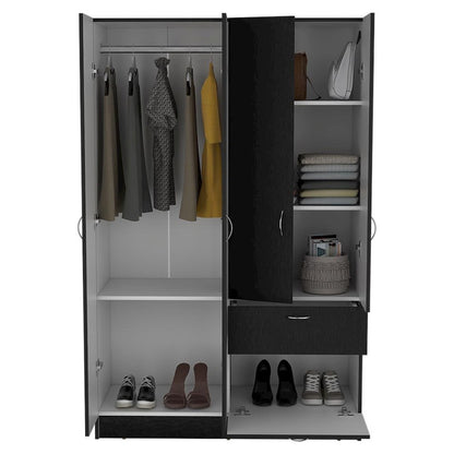 Vaupes Armoire Black / White MDF