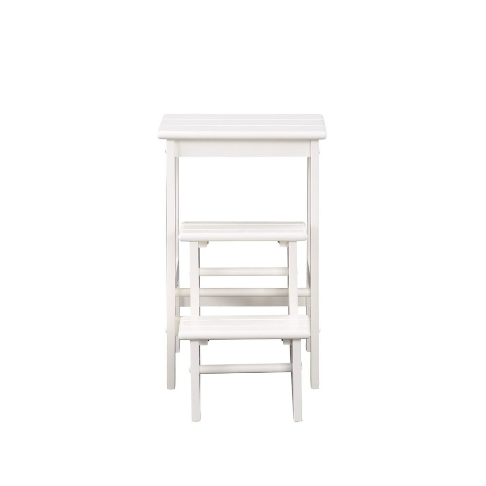24" Step Stool, White