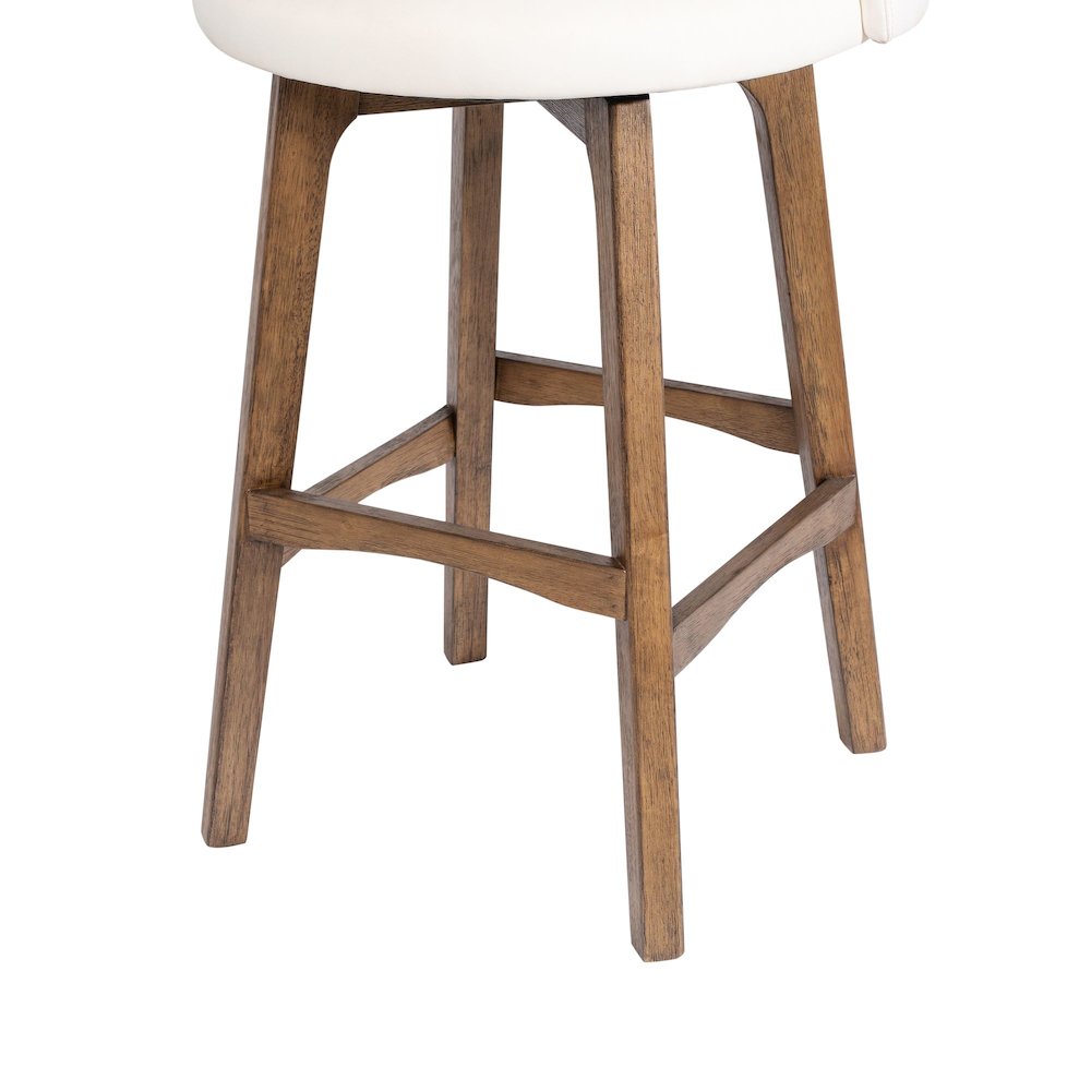 Garet Swivel Bar Stool - Rustic Natural Finish