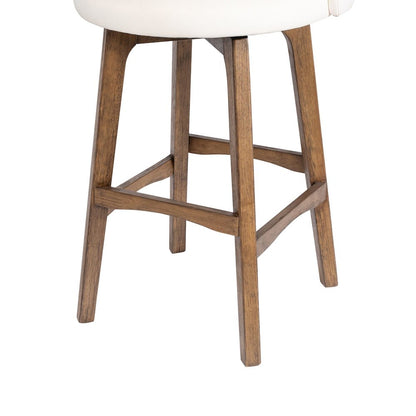 Garet Swivel Bar Stool - Rustic Natural Finish