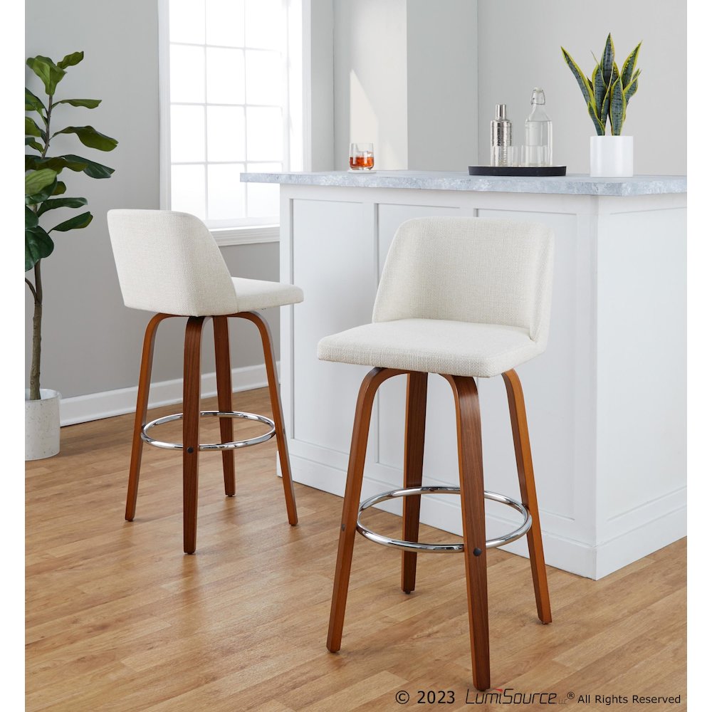 Toriano 30" Fixed-Height Barstool - Set of 2