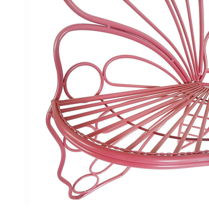 Pink Metal Butterfly Chair: Charming Outdoor Elegance
