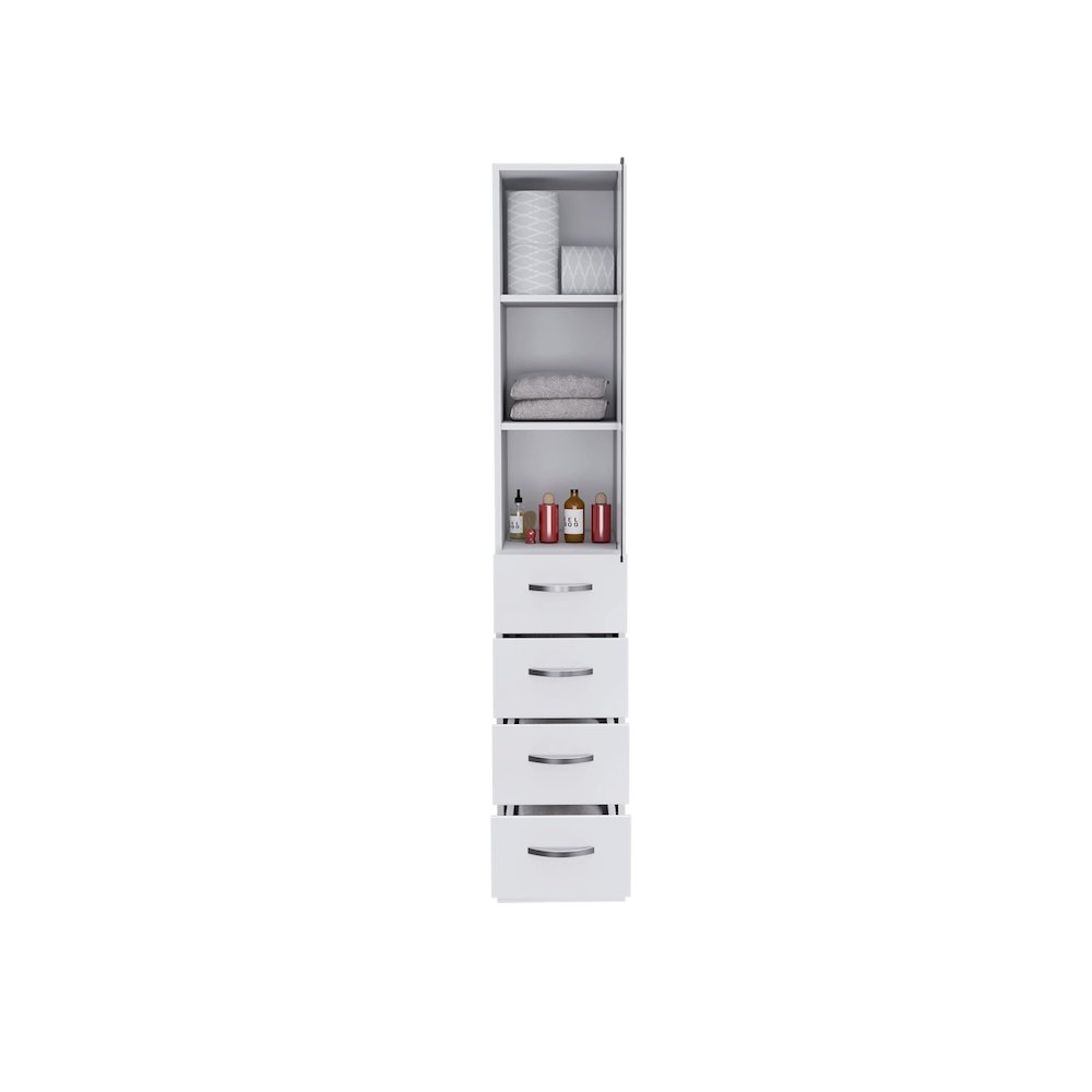 Vangard Linen Cabinet White MDF