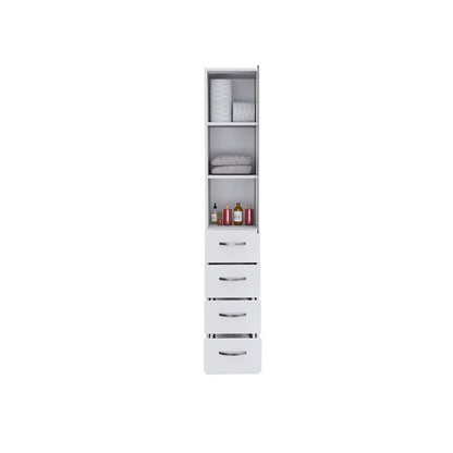 Vangard Linen Cabinet White MDF