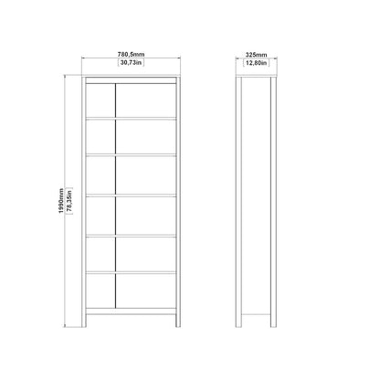 Madrid 2-Piece Home Office Set with Desk and Bookcase, Matte Black