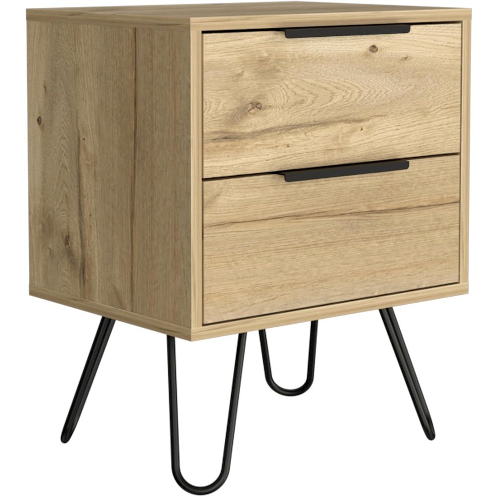Augusta 2 Nightstand Light Oak MDF
