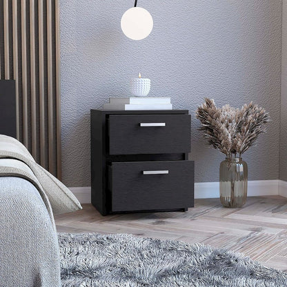 Trivor Nightstand Black MDF