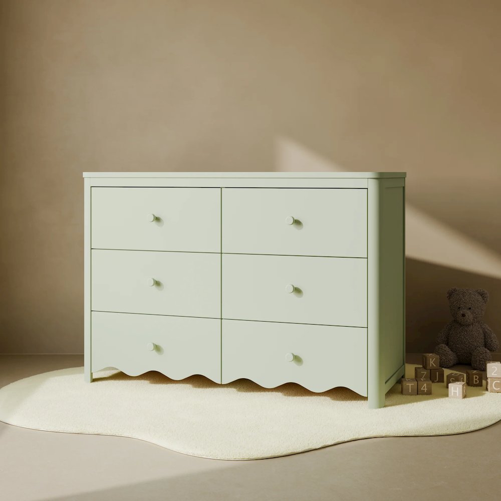 Casablanca 6 Drawer Dresser - Sage