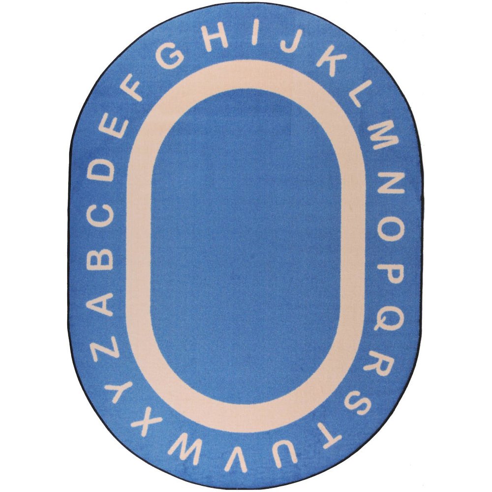 Kid Essentials Endless Alphabet 7'8" x 10'9" Area Rug in Color Seaside