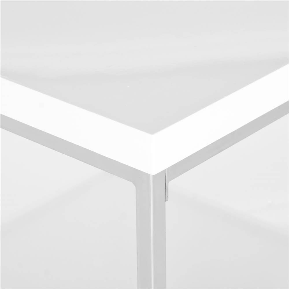 Safavieh Home Malone Glam White and Chrome Coffee Table