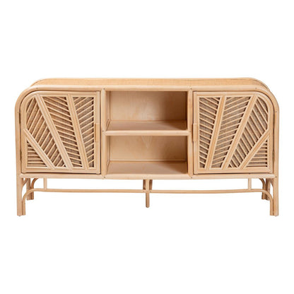 Carabella Bohemian Natural Rattan 2-Door Storage Cabinet