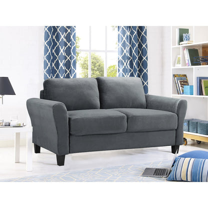 Westin Loveseat Rolled Arm Dark Grey