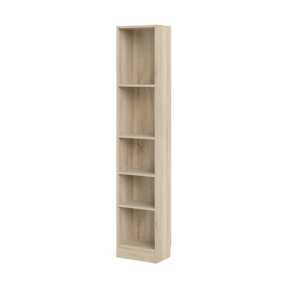 Element Tall Narrow 5-Shelf Office Bookcase, Oak Structure