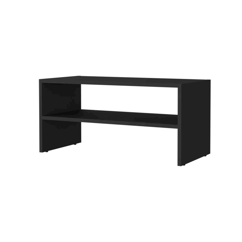 Norris shoe rack in melamine with 2 shelves,Wenge