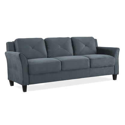 Hartford Sofa Rolled Arms Dark Grey